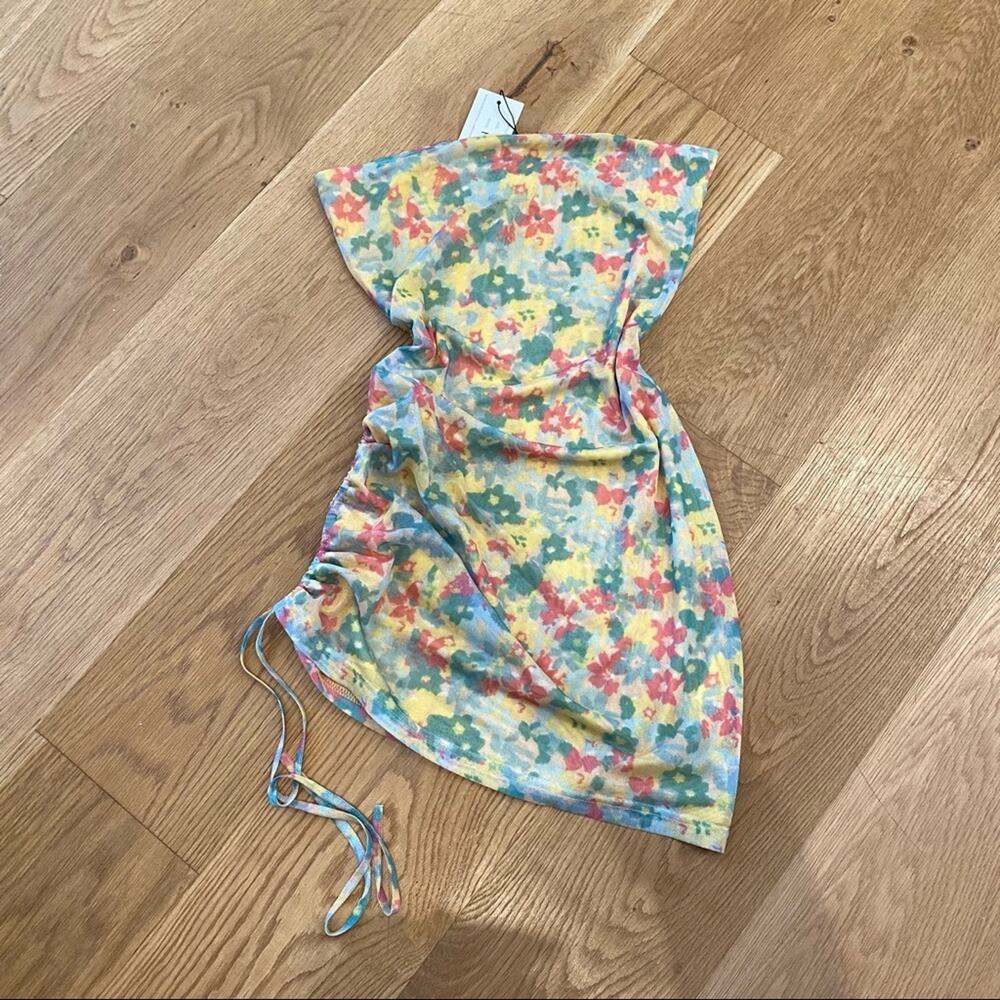 SNDYS Naomi Mini Dress in Yellow Flower